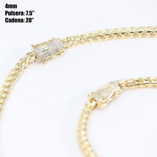 Cadena Franco hombre 4mm Stainless Steel 20”