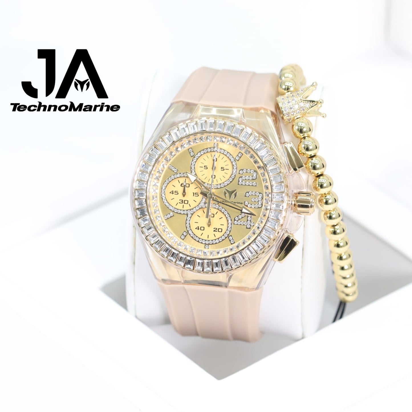 Technomarine Cruise Glitz 45mm Gold And Gold Stones Arrival