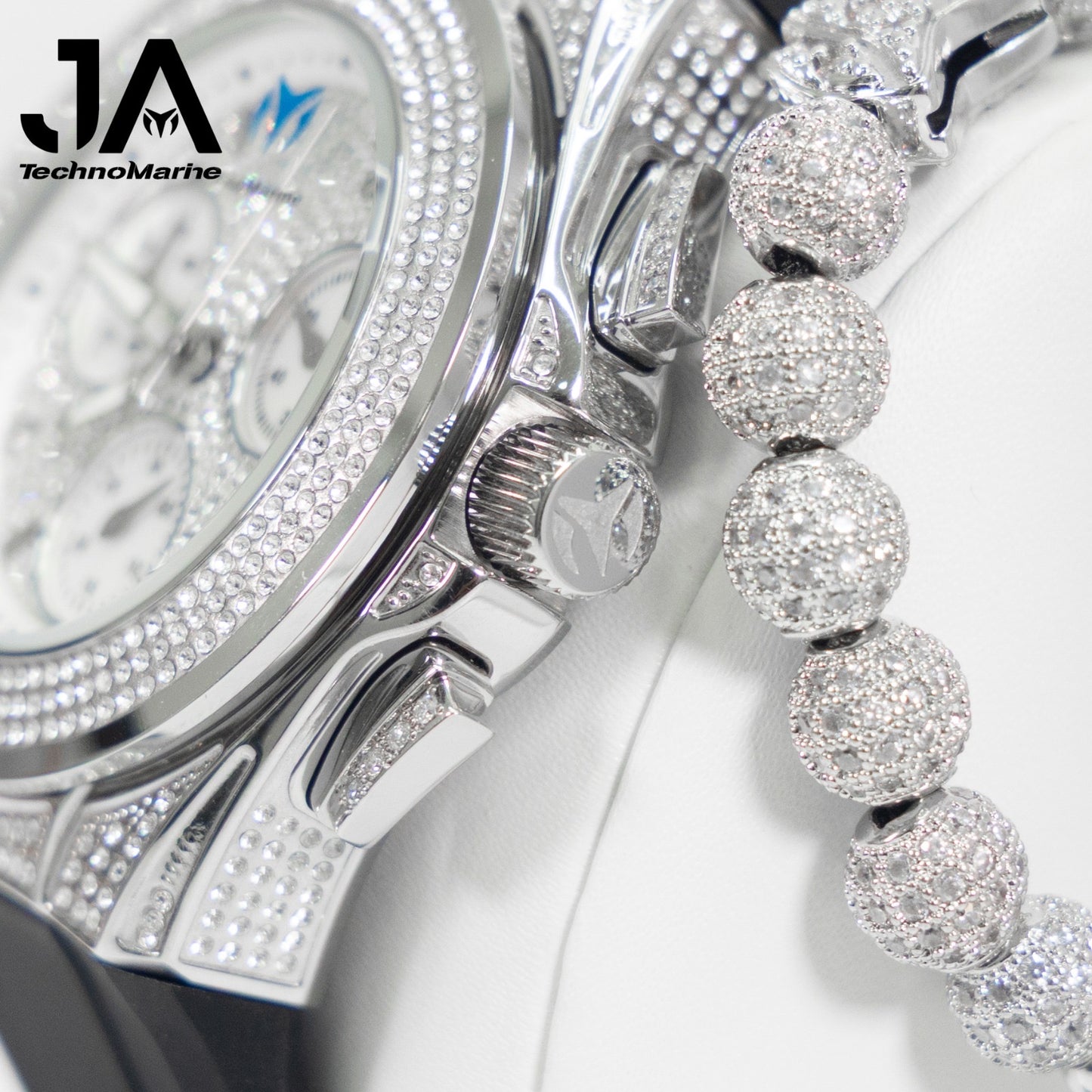 Technomarine custom Cruise Pave Unisex 45mm Silver Watch