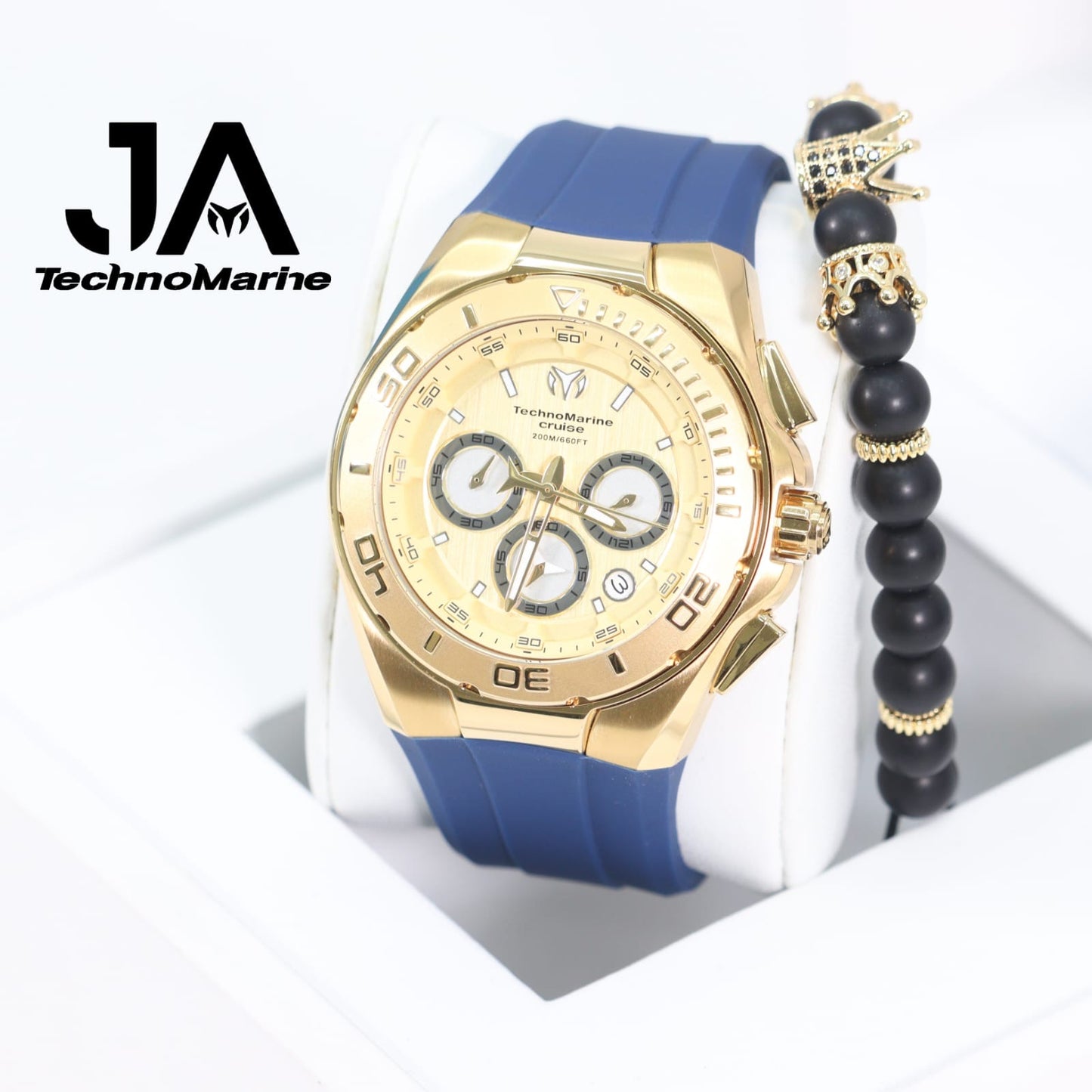 Technomarine Cruise Steel Quartz Men's Watch - 45mm Stainless Steel Gold and Gold