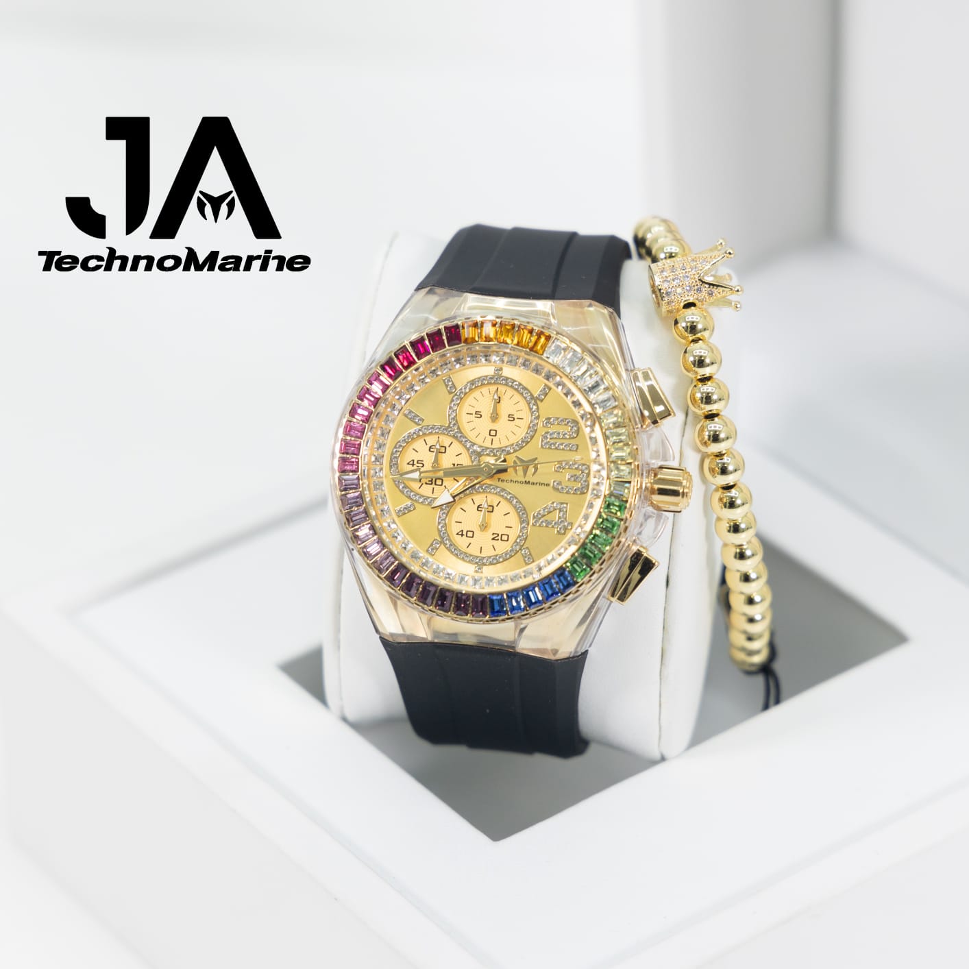 Technomarine Custom Cruise Glitz 45mm Black Rainbow