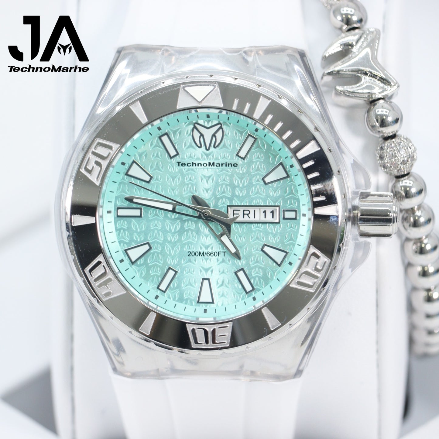 TechnoMarine Cruise Monogram 2023 Men's Watch - 47.8mm, Silver Ment