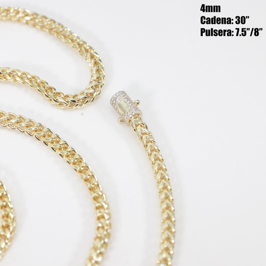 Cadena Franco hombre 4mm Stainless Steel 30”