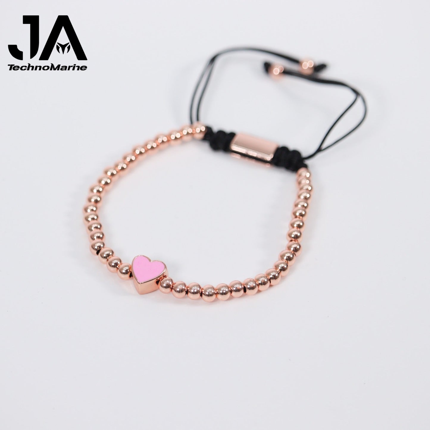 🎁 Pulsera De Corazón Rosita Mujer Rose Gold Ajustable Stainless Steel (Discount)
