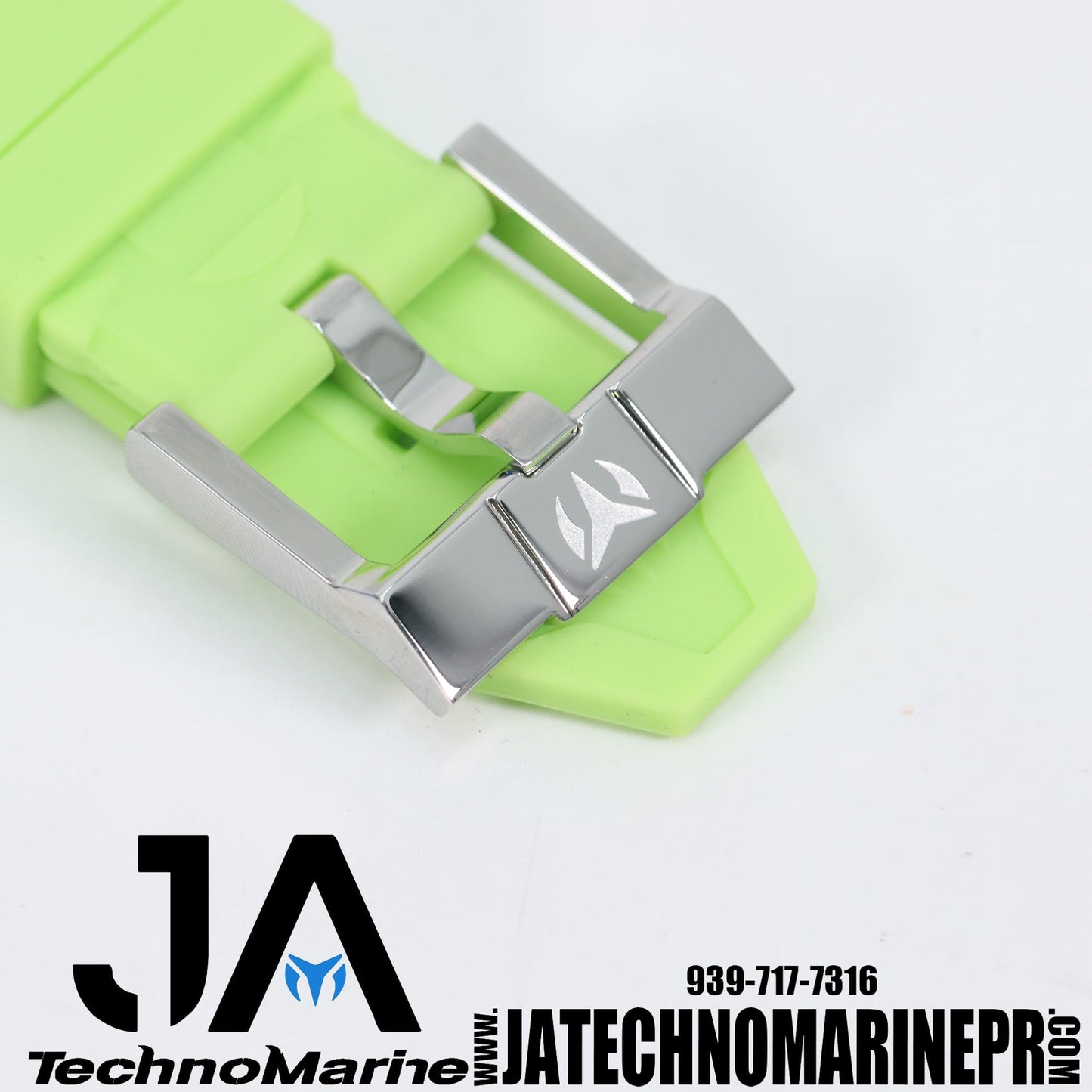 Correa hombre 44, 45 46 mm Pasador Verde Menta