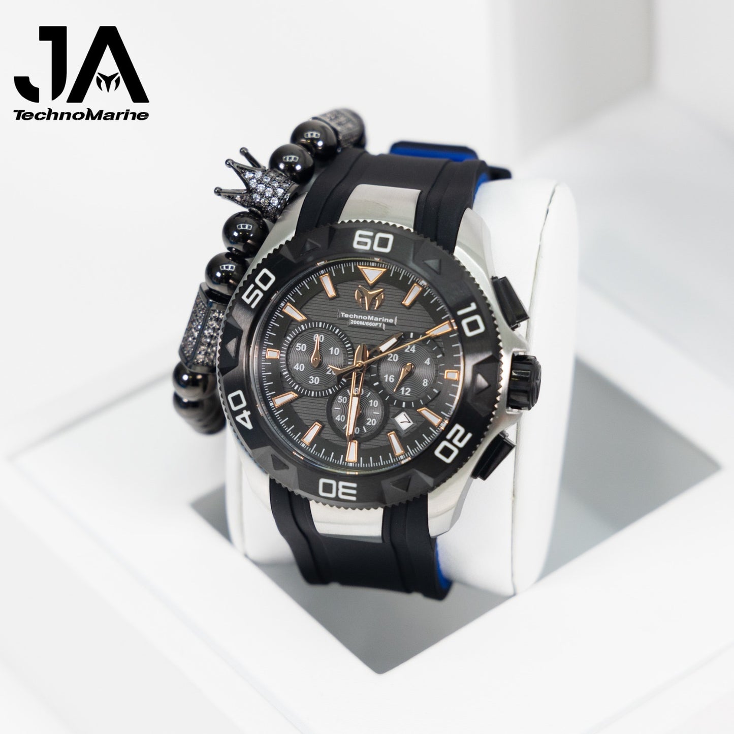 Technomarine UF6 Chronograph Date Quartz Black Dial Men's Watch 48mm
