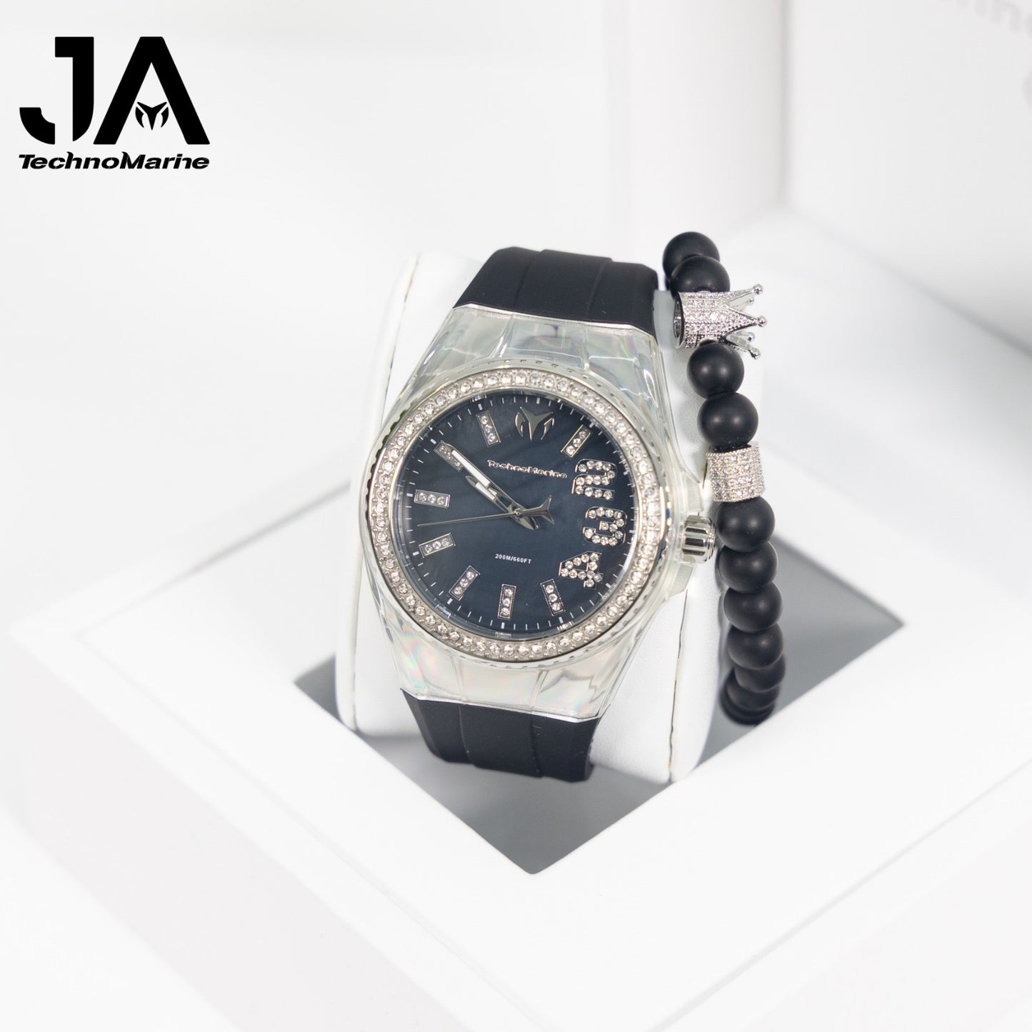 Technomarine Cruise Monogram 45mm Silver Stainless steel Una Pulsera Gratis 5% De Descuento = $94.99