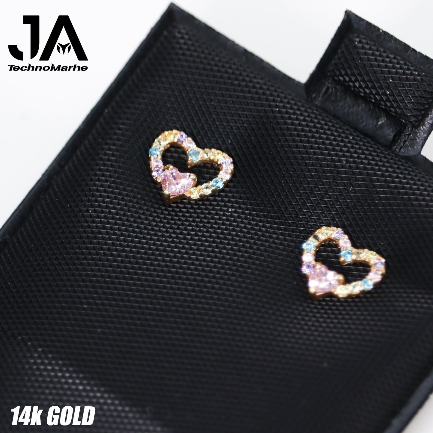 Zirconias De Corazon En 14k