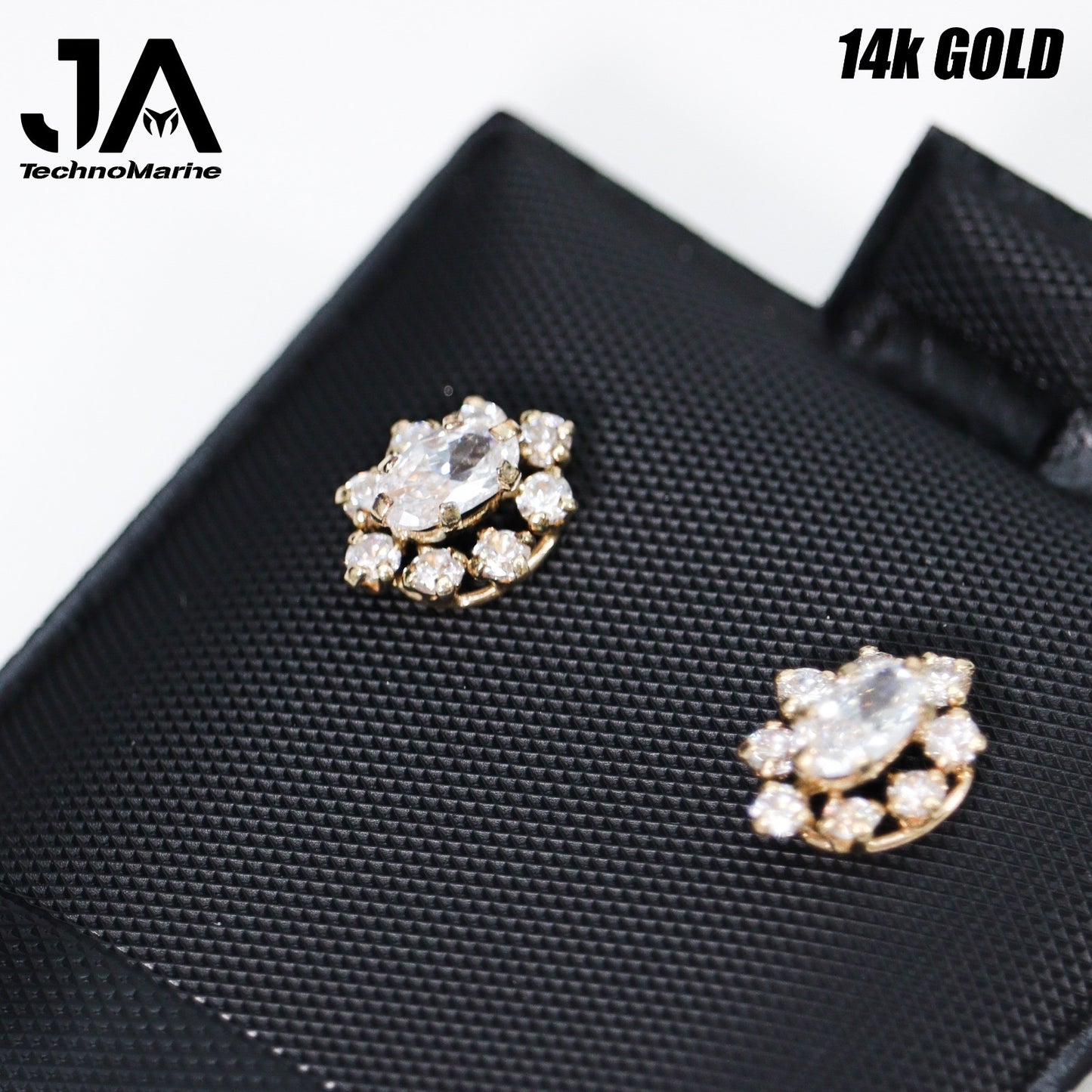 Zirconias Dorada En 14k