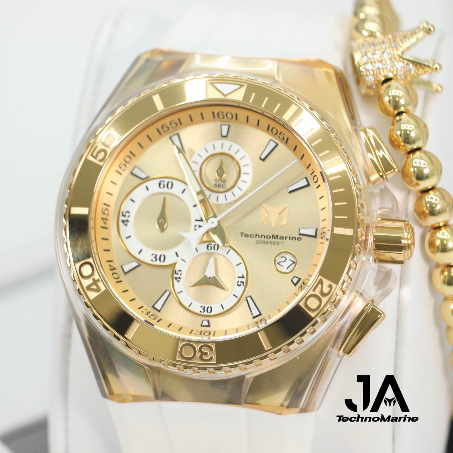 Technomarine Cruise Men's Gold and Gold Quartz Watch - 46mm Una Pulcera GRATIS