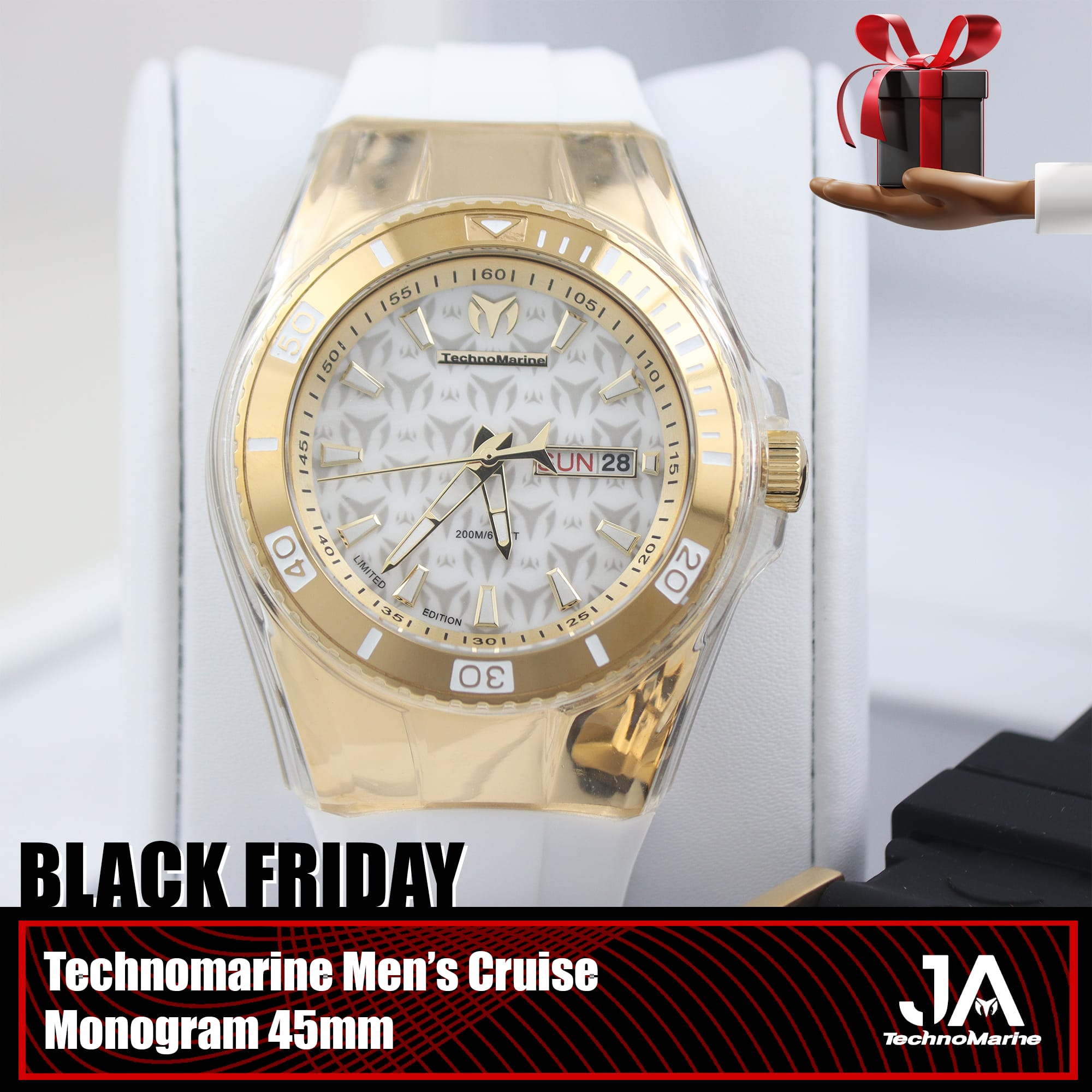 TechnoMarine Cruise Monogram Stainless Case Grey Dial Quartz Watch 115062 -  Inventory Adjusters