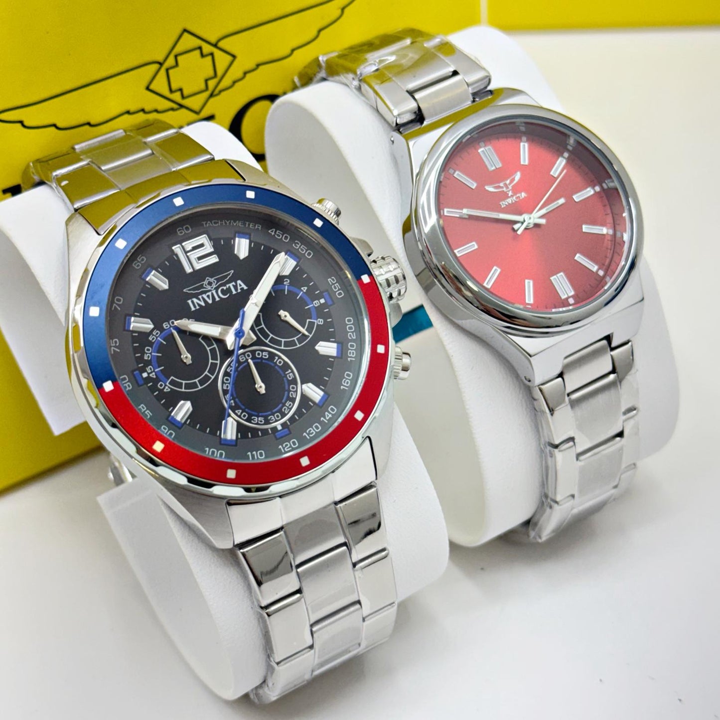 SETS Invicta Speedway GearShift Men's Watch - 44mm, Invicta Celestial I by Invicta Women's Watch - 35mm, Steel