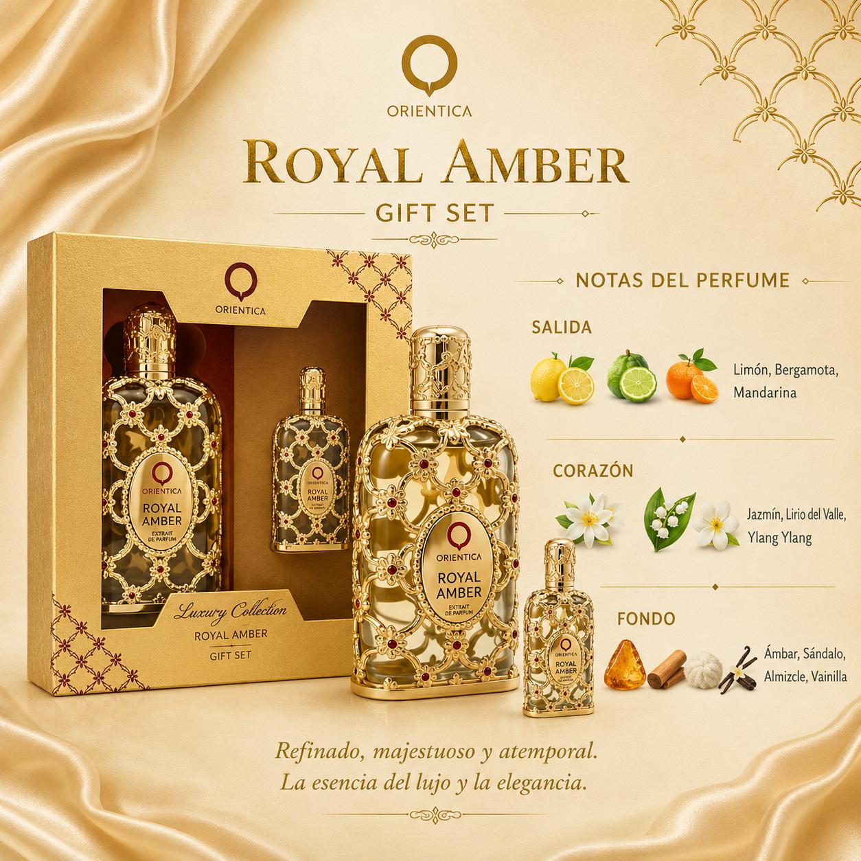 Royal Amber Orientica Premium para Hombres y Mujeres GIFT SET