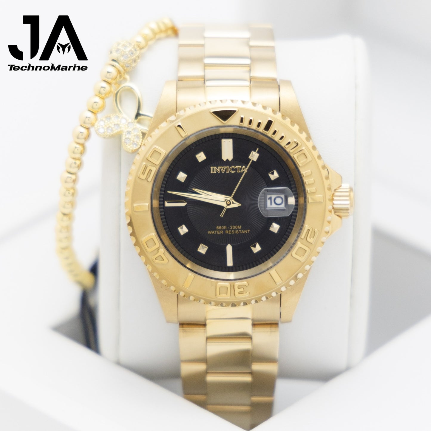 Invicta Pro Diver Women's Watch 40mm. Gold Una Pulsera Gratis