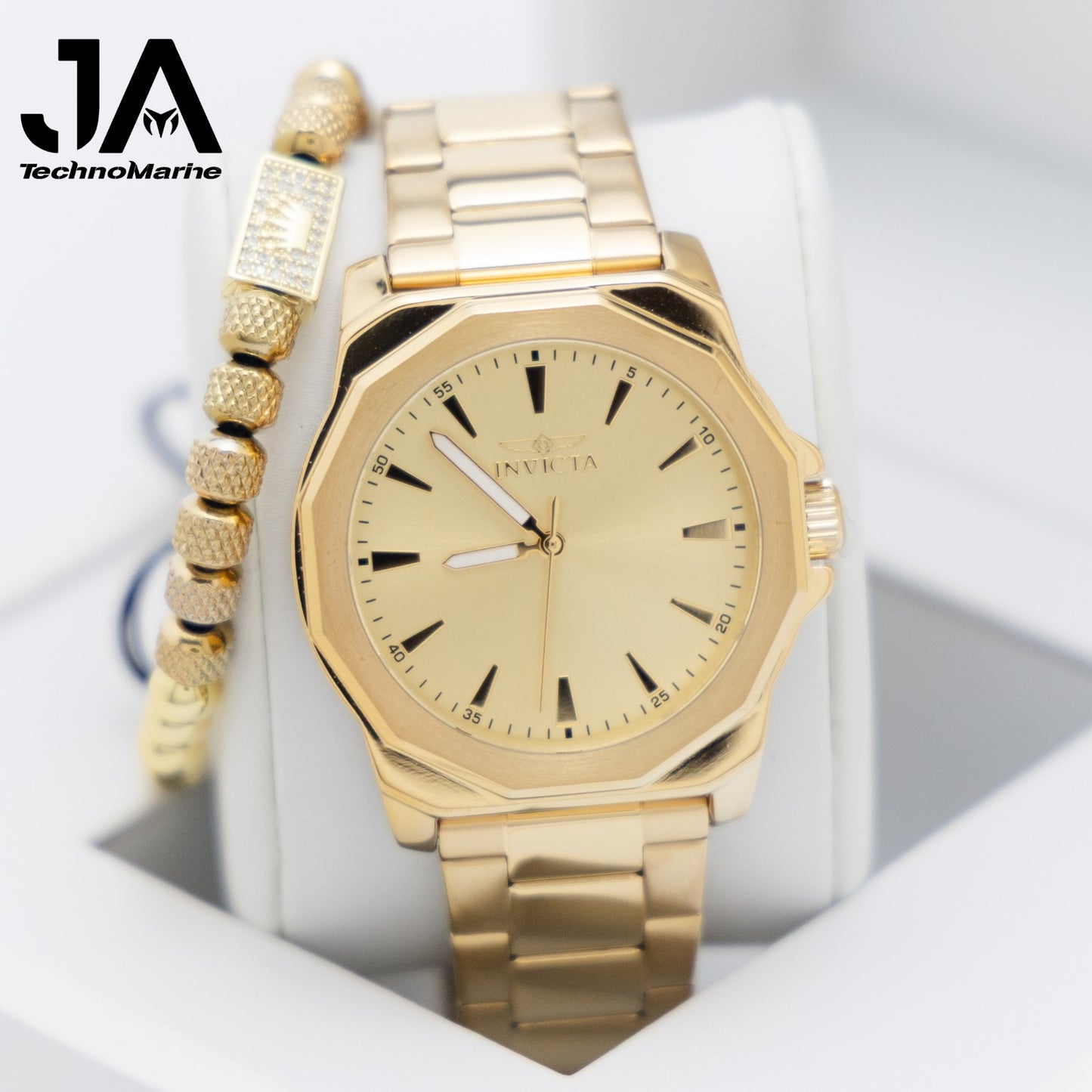 Invicta Speedway Men's Watch - 42mm, Gold Black Una Pulsera Gratis