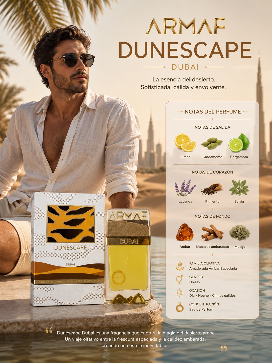 DUNESCAPE DUBAI ARMAF 3.4OZ EXTRAIT DE PARFUM