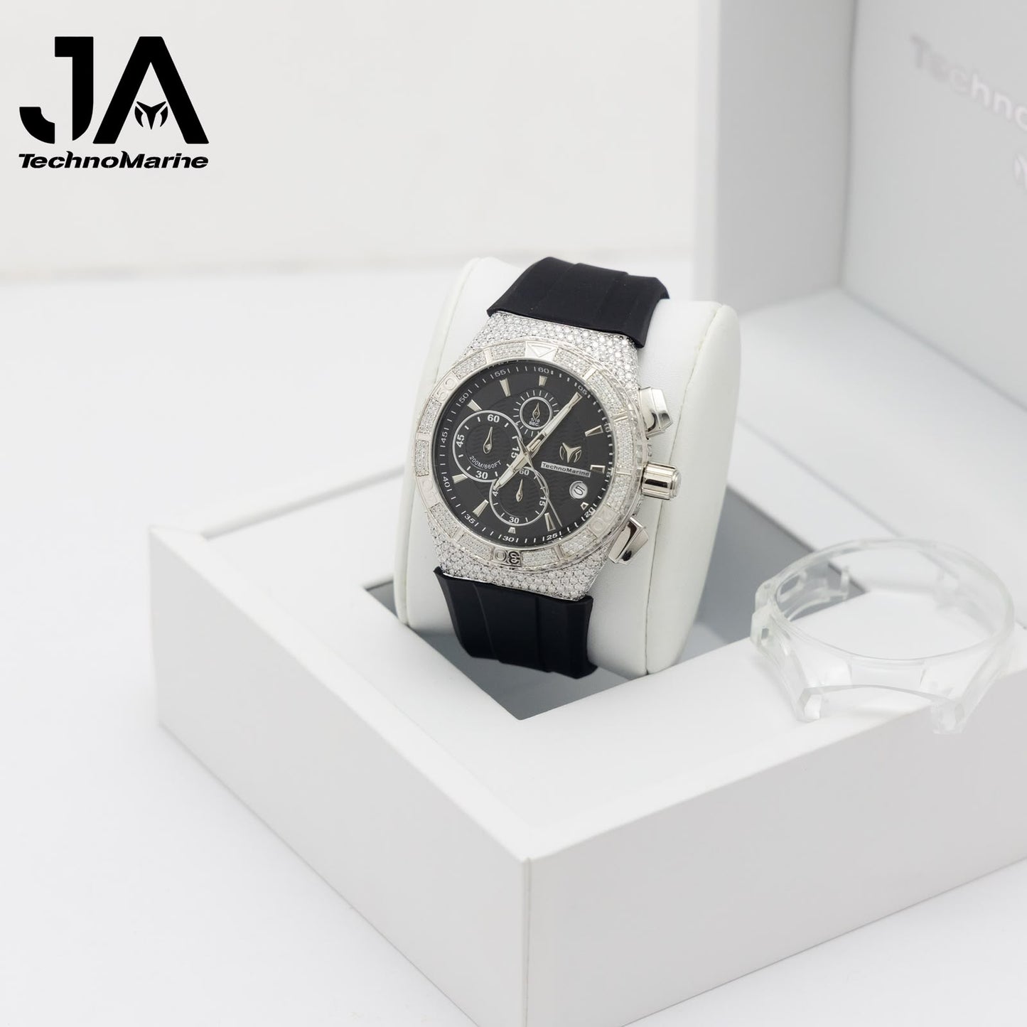 TechnoMarine Custom Vvs Moissanite Cruise California Men's Watch - 45mm Pulsera Incluida