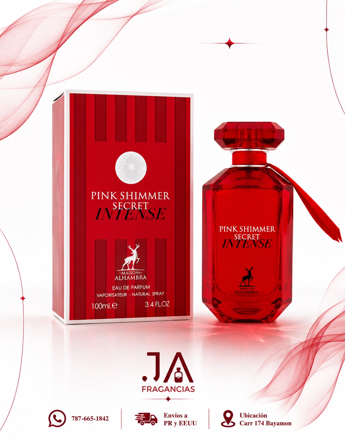Pink Shimmer Secret Intense Maison Alhambra para Mujeres + 5 % Descuento Adicional