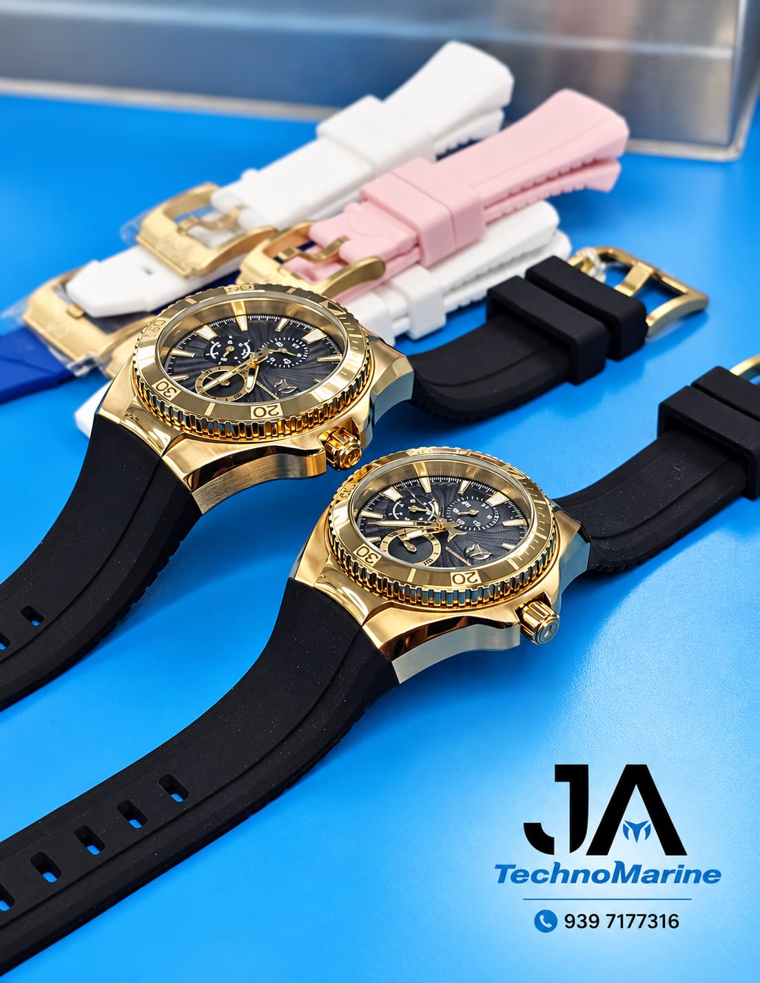 Set TechnoMarine Cruise California Men's Watch - 45mm Incluye 3 Correas, Negra, Blanca y Azul & Technomarine 40mm Cruise Chronograph Quartz Gold Dial Unisex Watch Dos Pulsera Gratis Negra, Blanca y Rosa 5% De Descuento Adicional $299.99 % Aplicado