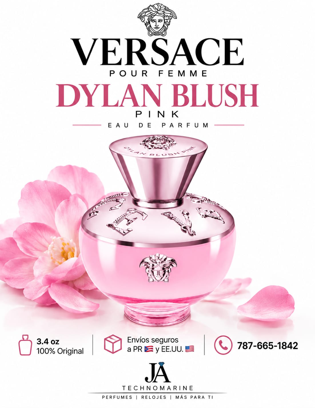 VERSACE DYLAN BLUSH PINK Pour Femme Eau de Parfum 3.4 oz 5% De Descuento Adicional (Copy)