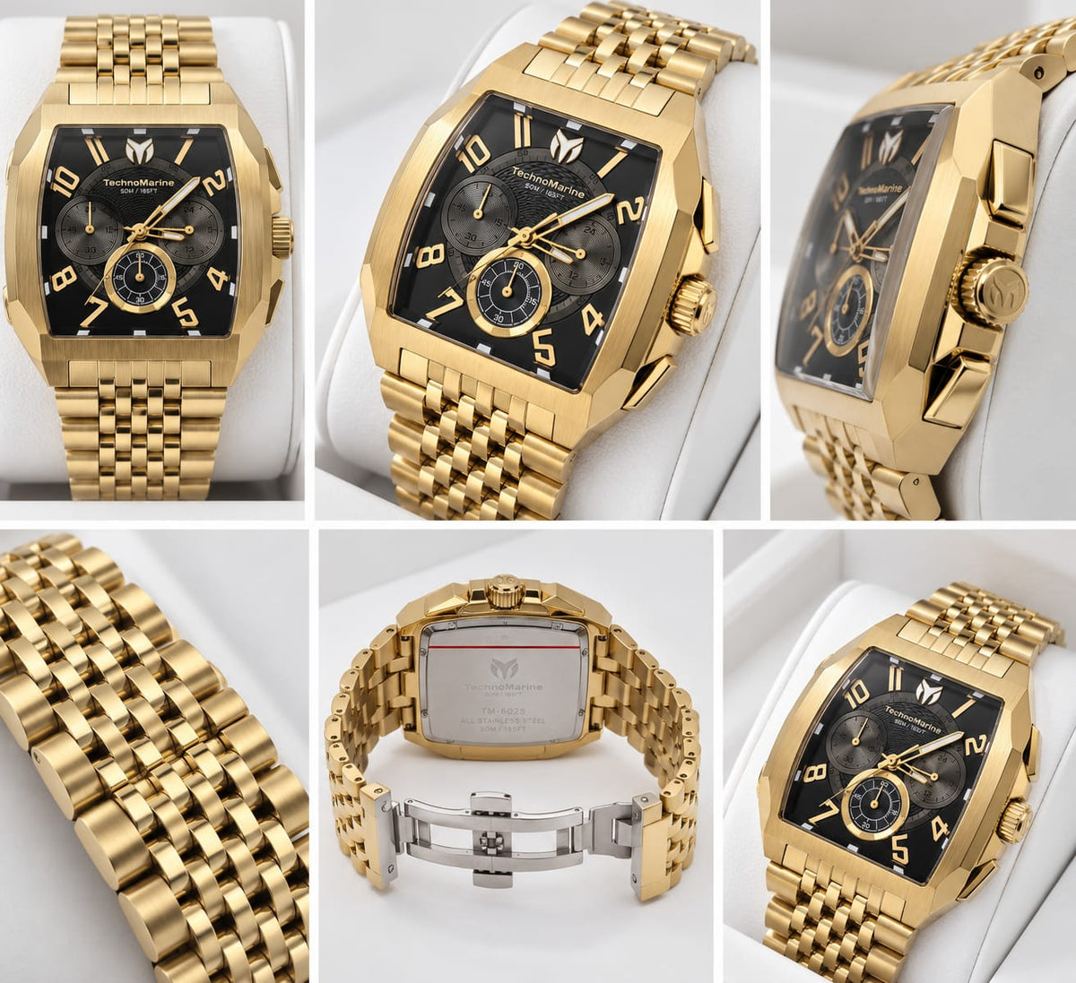 TechnoMarine Aqua Quadrant Men's Watch - 41mm Gold