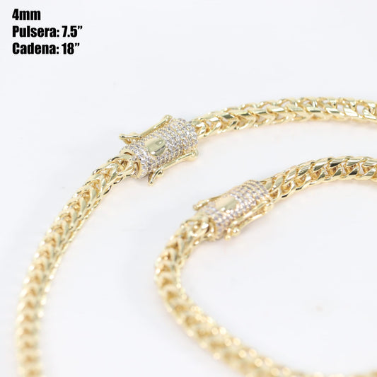 Cadena Franco hombre 4mm Stainless Steel 18”