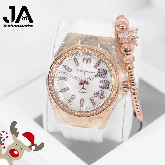 Technomarine Cruise Monogram 45mm Rose Gold Stainless steel Una Pulsera Gratis 5% De Descuento = $94.99