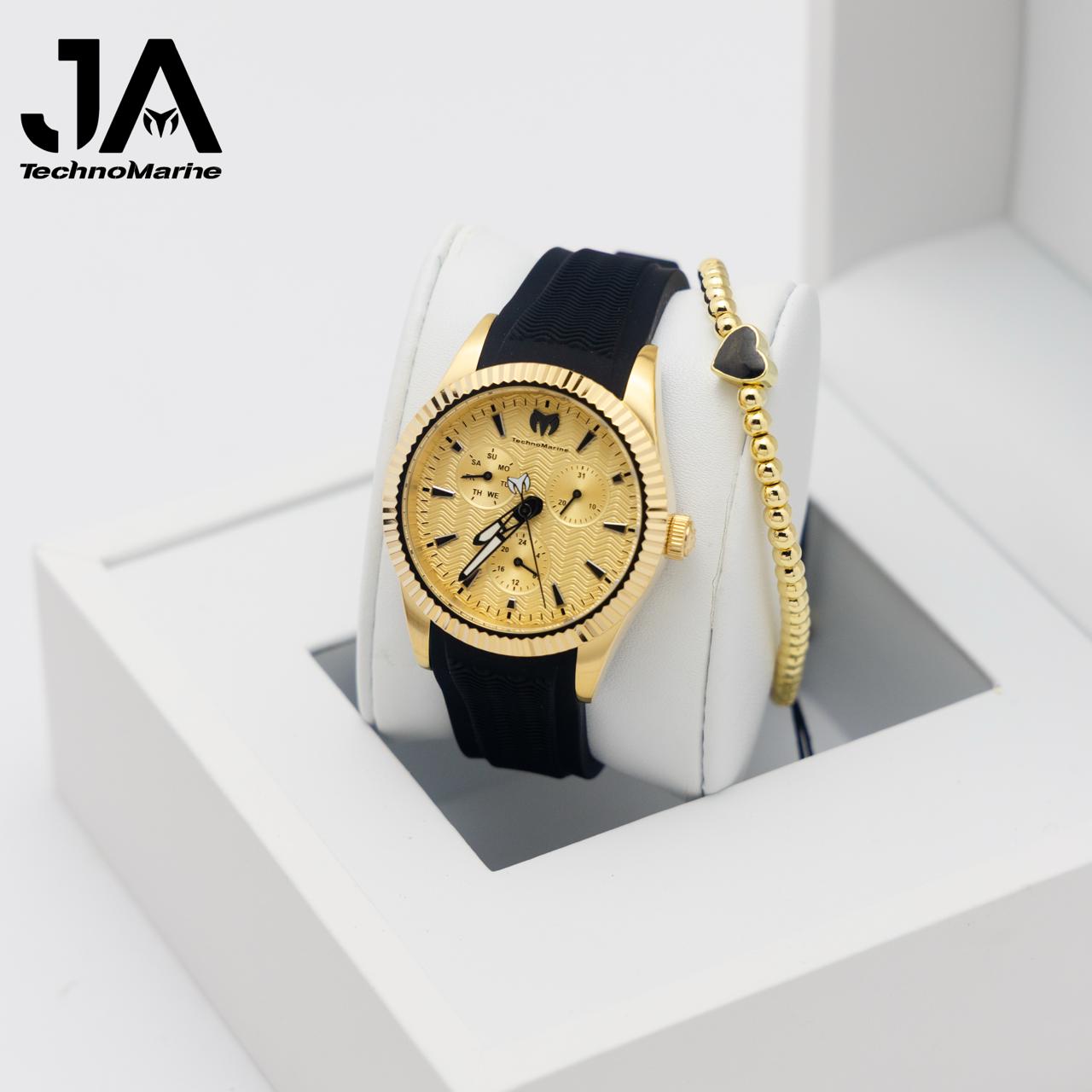 TechnoMarine Sea Dream Unisex Watch - 38mm, Black Una pulsera gratis