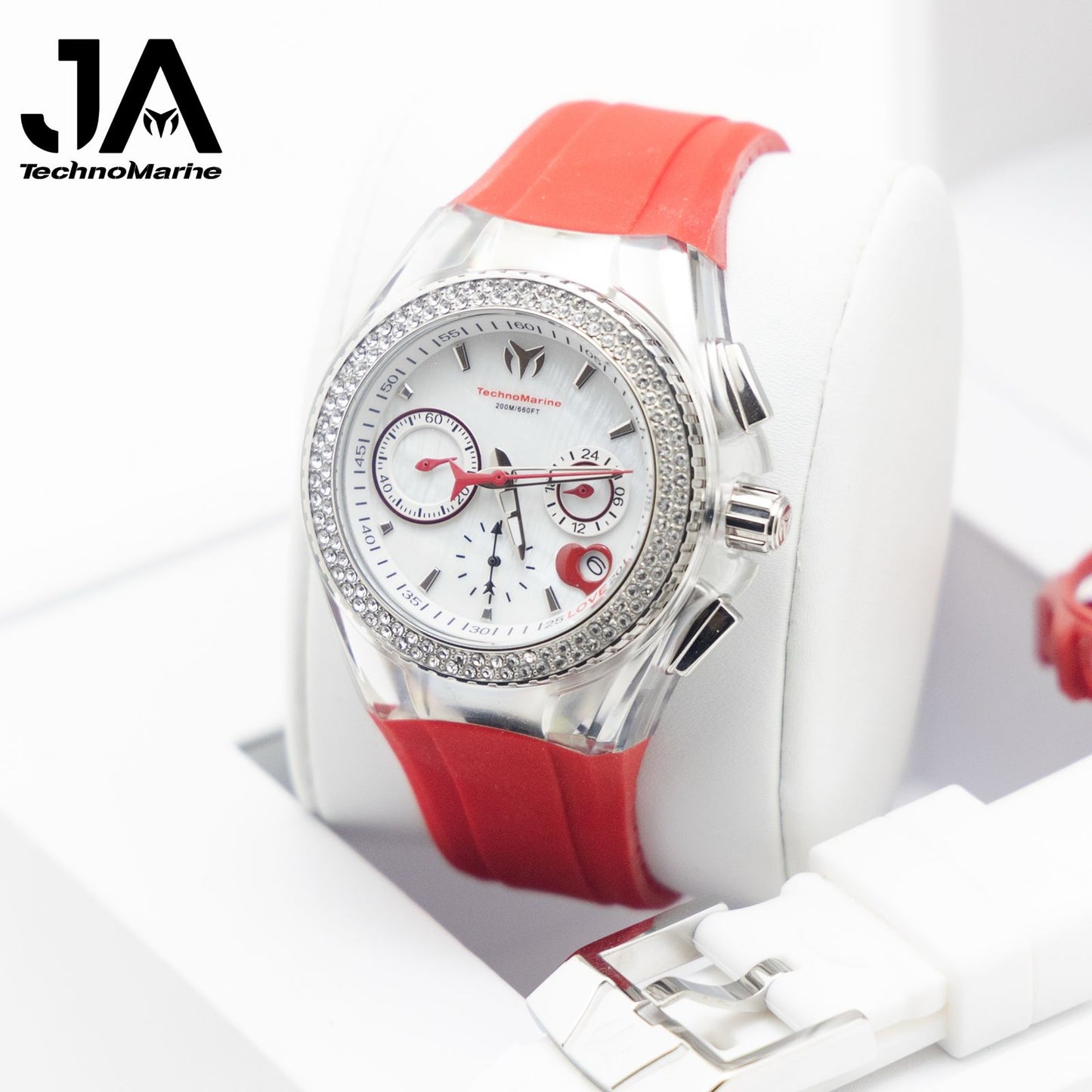 Technomarine Cruise Valentine Ladies Chronograph Quartz Watch Silver