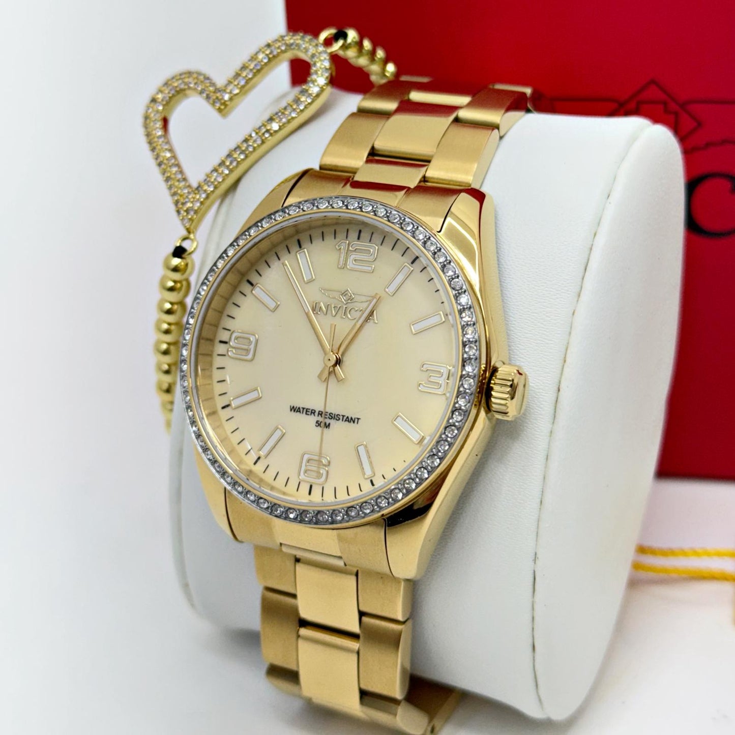 Invicta Specialty Unisex Watch w/ Mother of Pearl Dial - 38mm, Gold