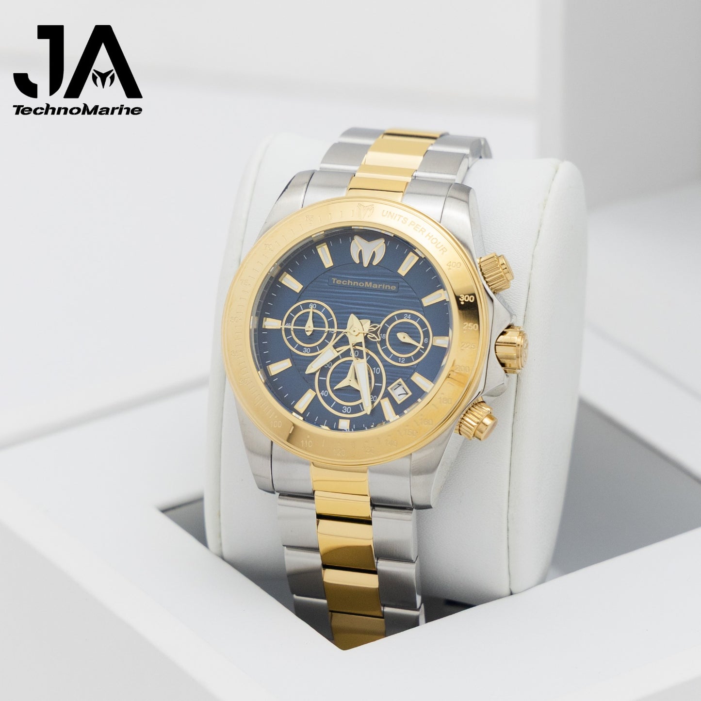 TECHNOMARINE Manta Men 42mm Stainless Steel Gold + Steel Blue dial