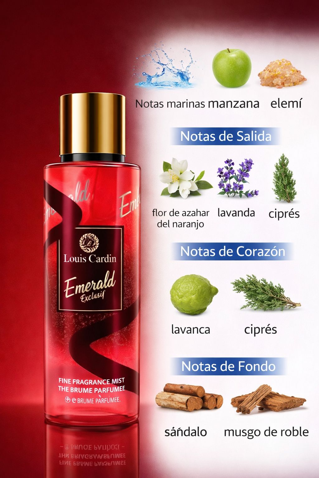 Fine Fragrance Mist Louis Cardin Emerald Exclusif 8.4oz