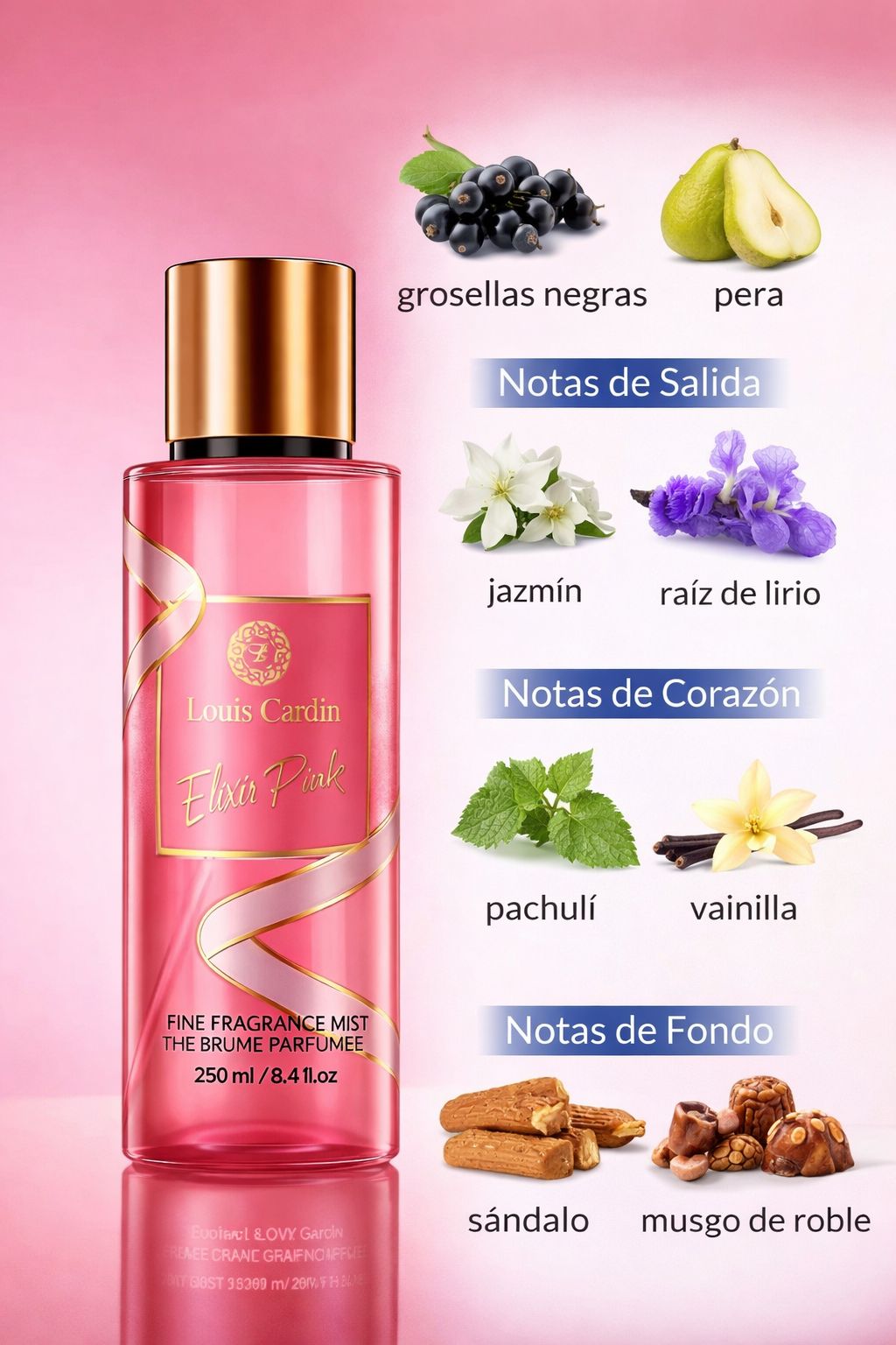 Fine Fragrance Mist Louis Cardin Elixir Pink 8.4oz