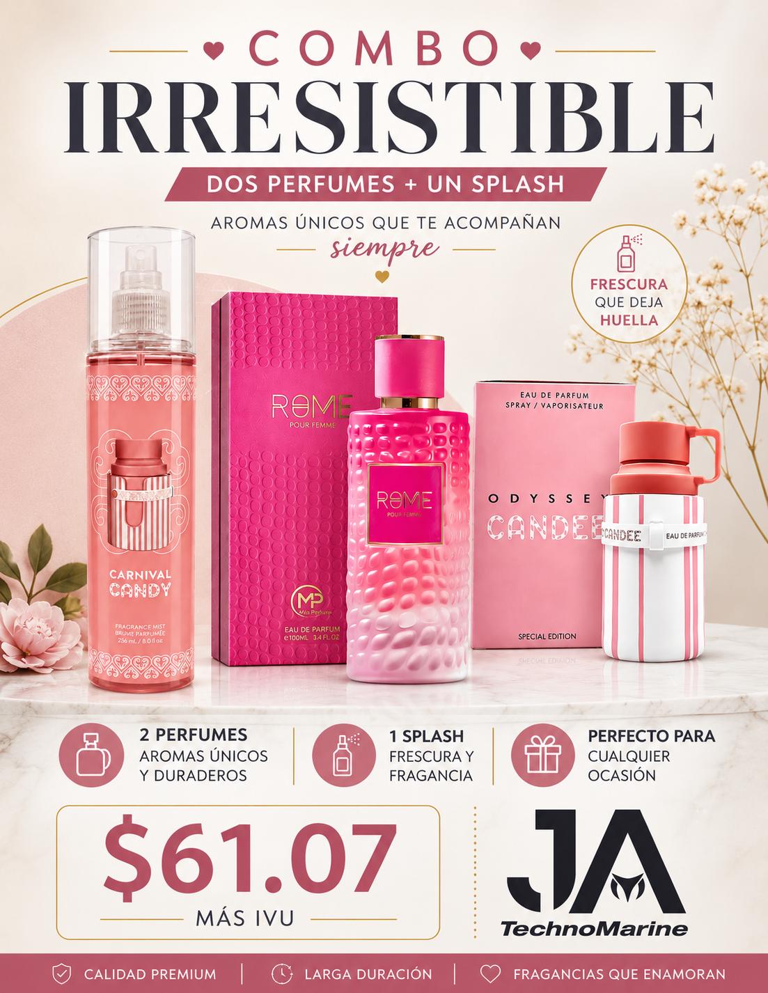Combo Odyssey Candee + Romme Pour Femme + Splash Candy