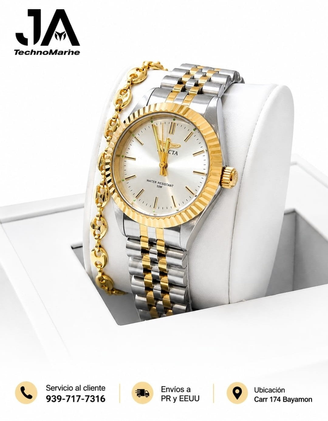 Invicta Lady Specialty Quartz Watch, Two Tone 36mm Incluye Una Pulsera Gratis