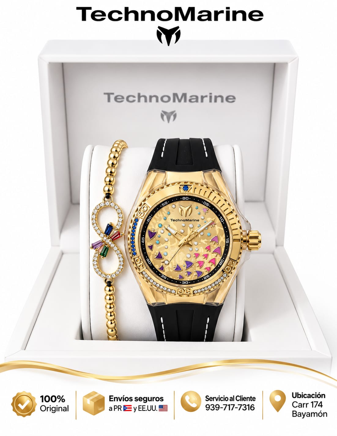 TechnoMarine Cruise Dream Unisex Watch w/ Mother of Pearl Dial - 40mm White / Black