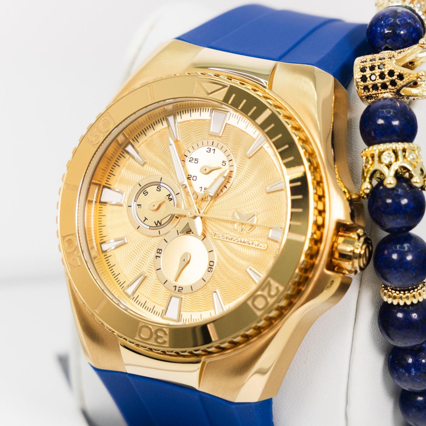 TechnoMarine Cruise California Men's Watch - 45mm, Black, White, Blue + 5% De Descuento = $159.99