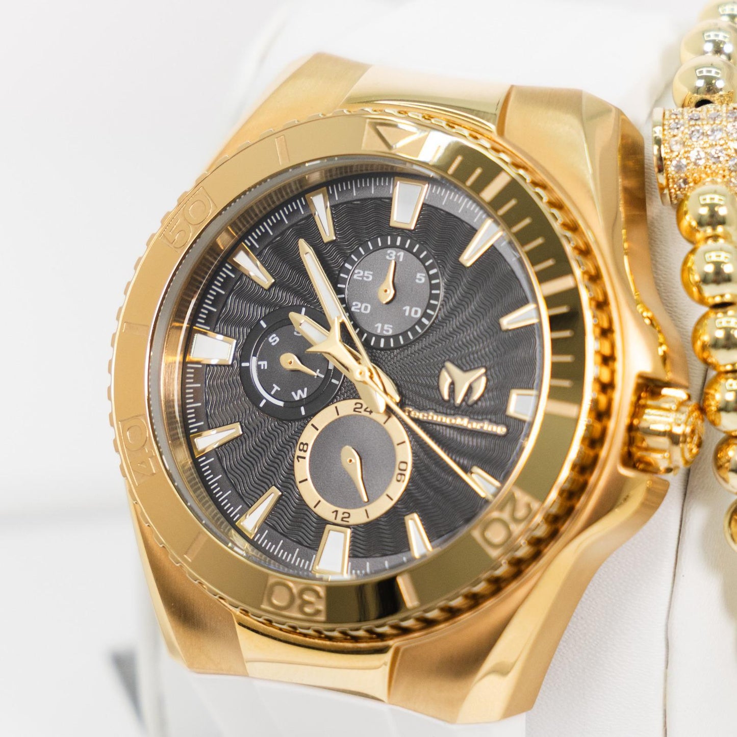 TechnoMarine Cruise California Men's Watch - 45mm, Black, White, Blue with + 5% De Descuento = $159.99