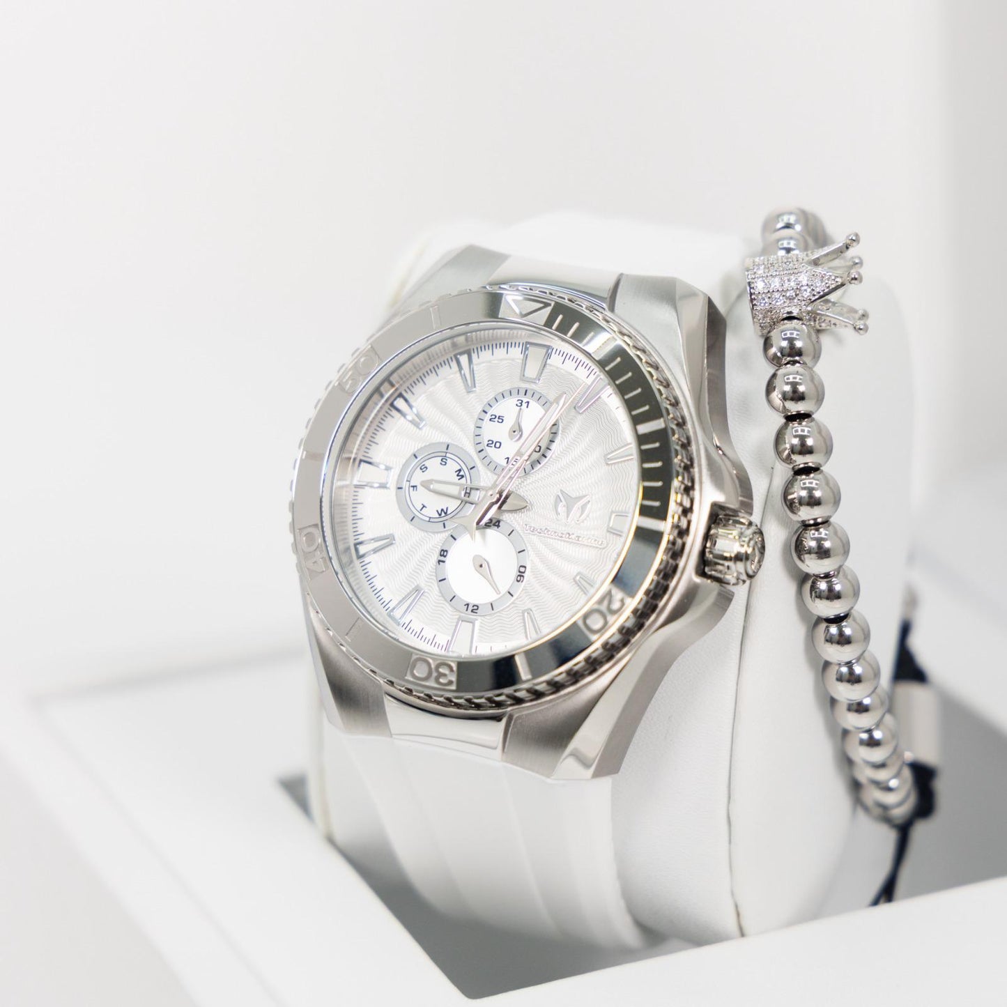 TechnoMarine Cruise California Men's Watch - 45mm, Black, White, Silver + 5% De Descuento = $139.99