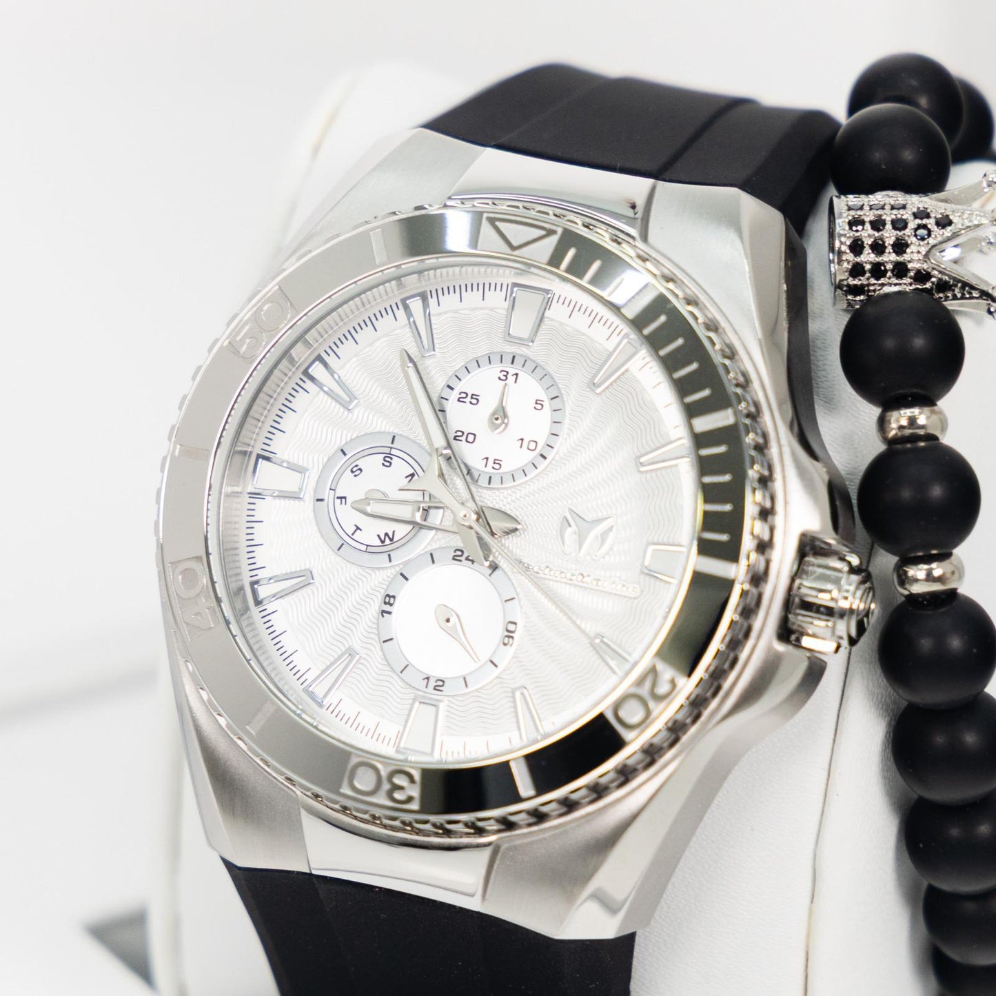 TechnoMarine Cruise California Men's Watch - 45mm, Black, White, Silver + 5% De Descuento = $139.99