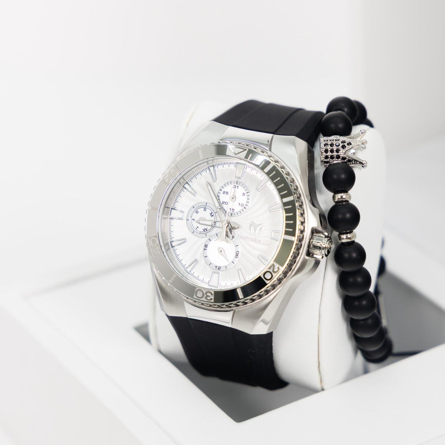 TechnoMarine Cruise California Men's Watch - 45mm, Black, White, Silver + 5% De Descuento = $139.99