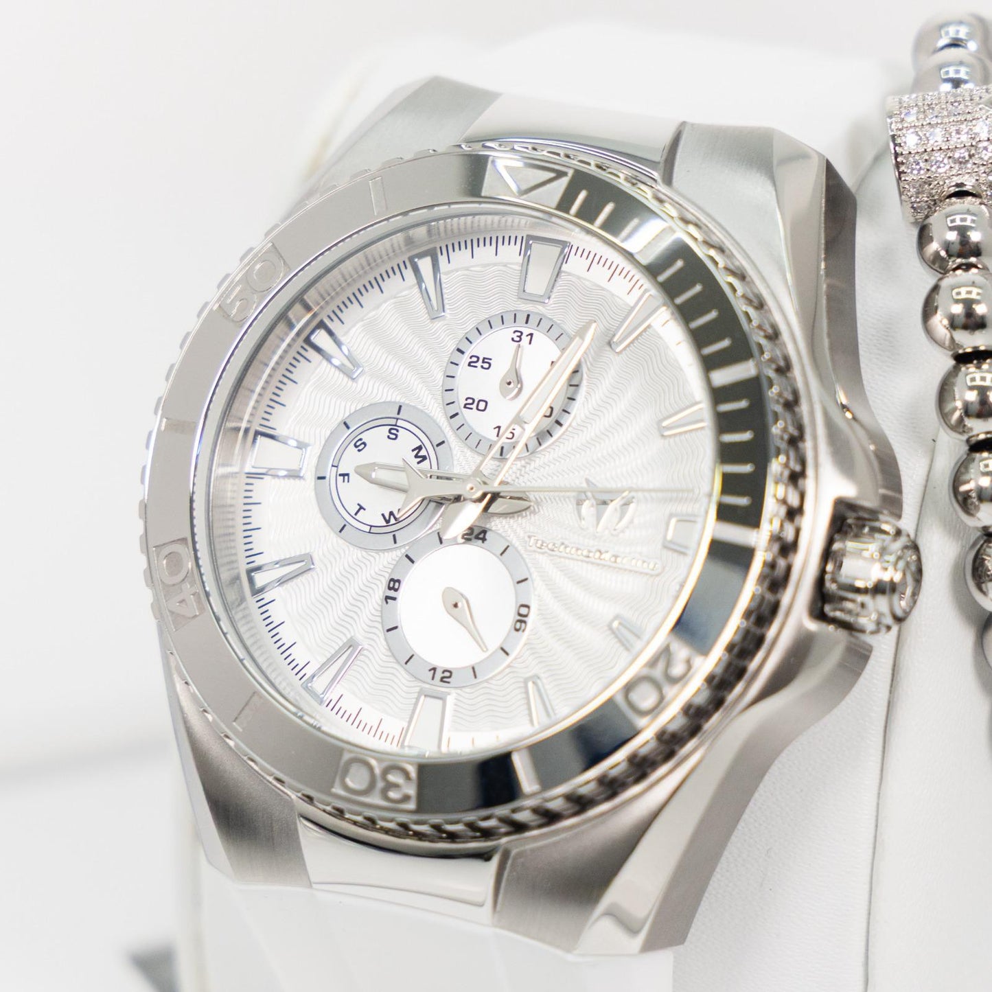TechnoMarine Cruise California Men's Watch - 45mm, Black, White, Silver + 5% De Descuento = $139.99