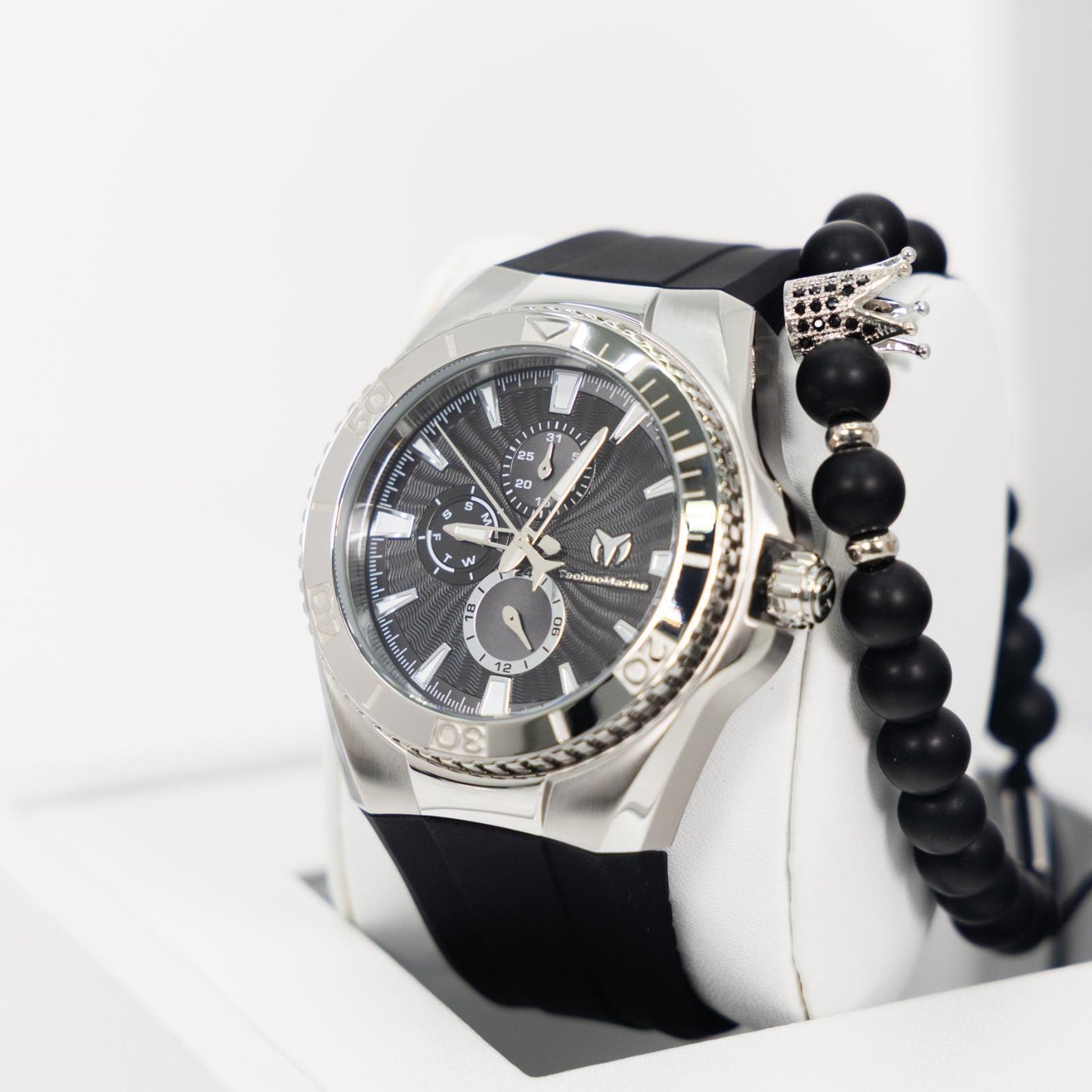 TechnoMarine Cruise California Men's Watch - 45mm, Black, White, Silver + 5% De Descuento = $139.99
