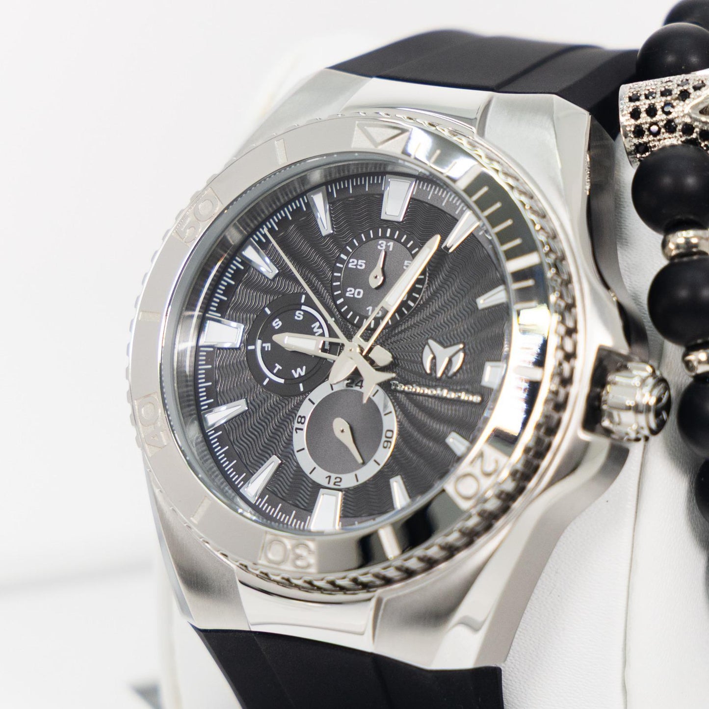 TechnoMarine Cruise California Men's Watch - 45mm, Black, White, Silver + 5% De Descuento = $159.99
