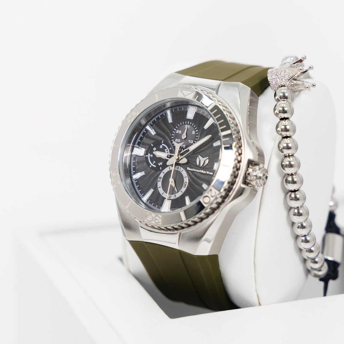 TechnoMarine Cruise California Men's Watch - 45mm, Black, White, Silver + 5% De Descuento = $139.99