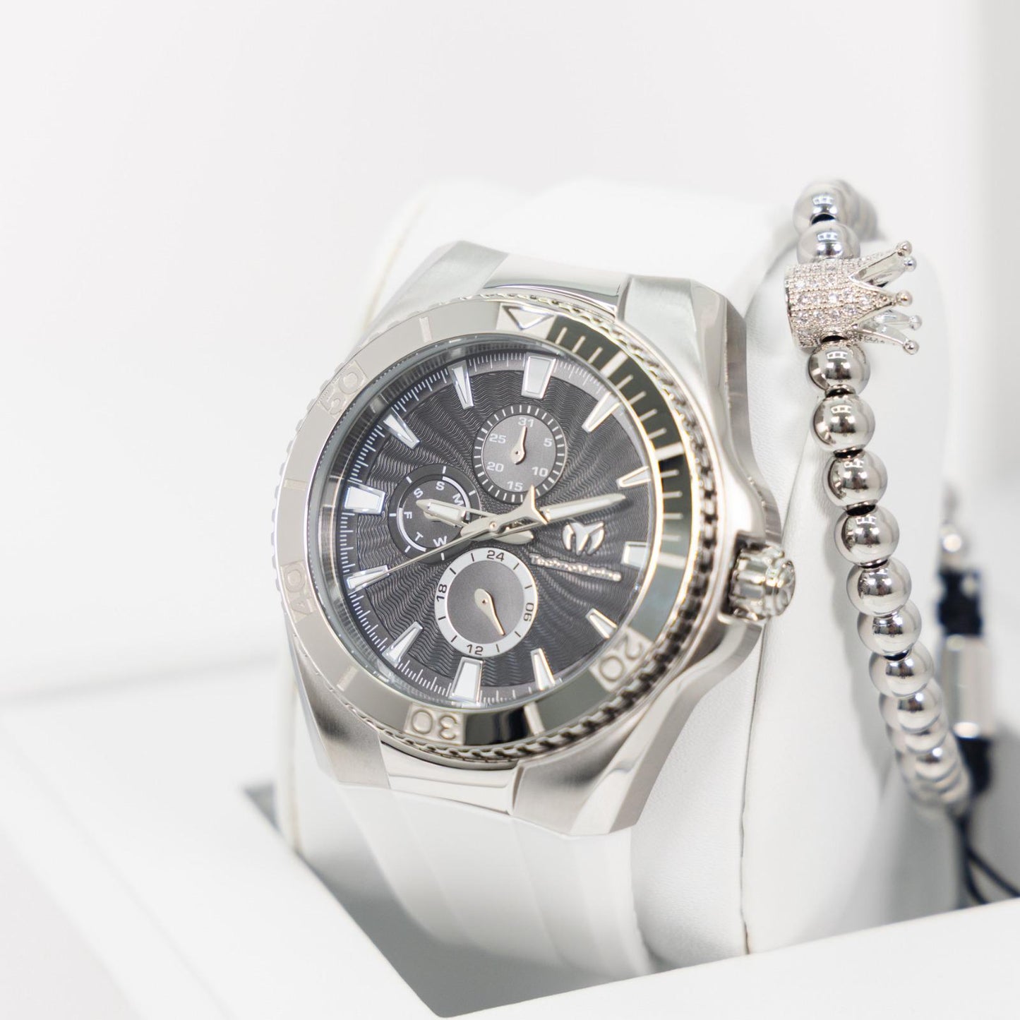 TechnoMarine Cruise California Men's Watch - 45mm, Black, White, Silver + 5% De Descuento = $139.99