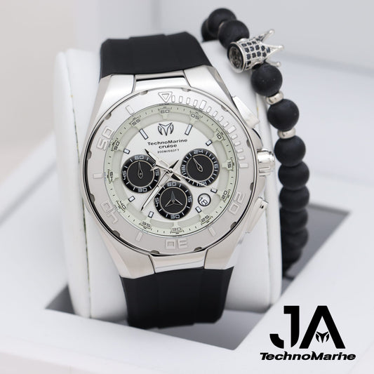 Technomarine 46mm Cruise Steel Silver Case Chronograph Men's Watch