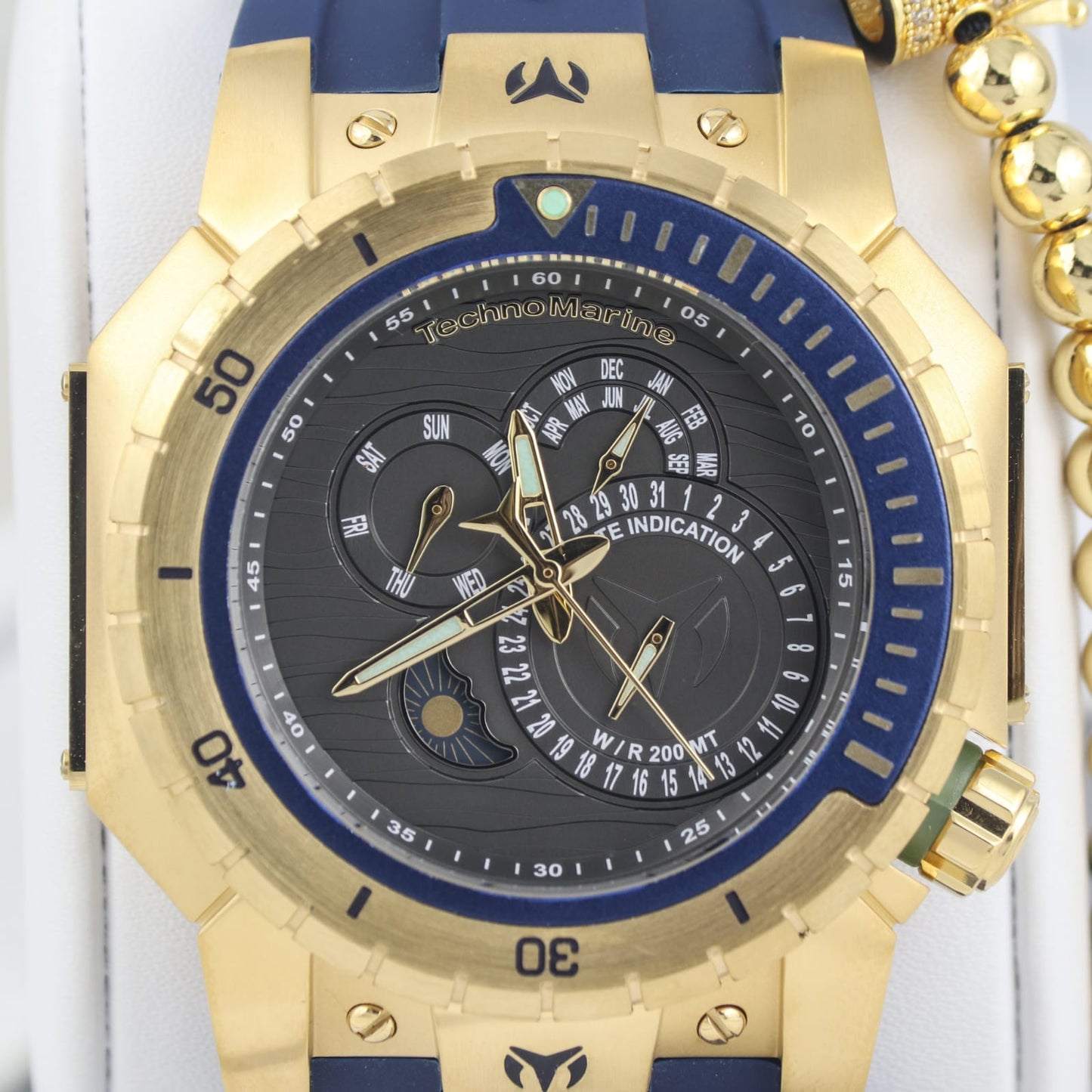 Technomarine Men's Manta Quartz Gold Dial Watch 48mm
