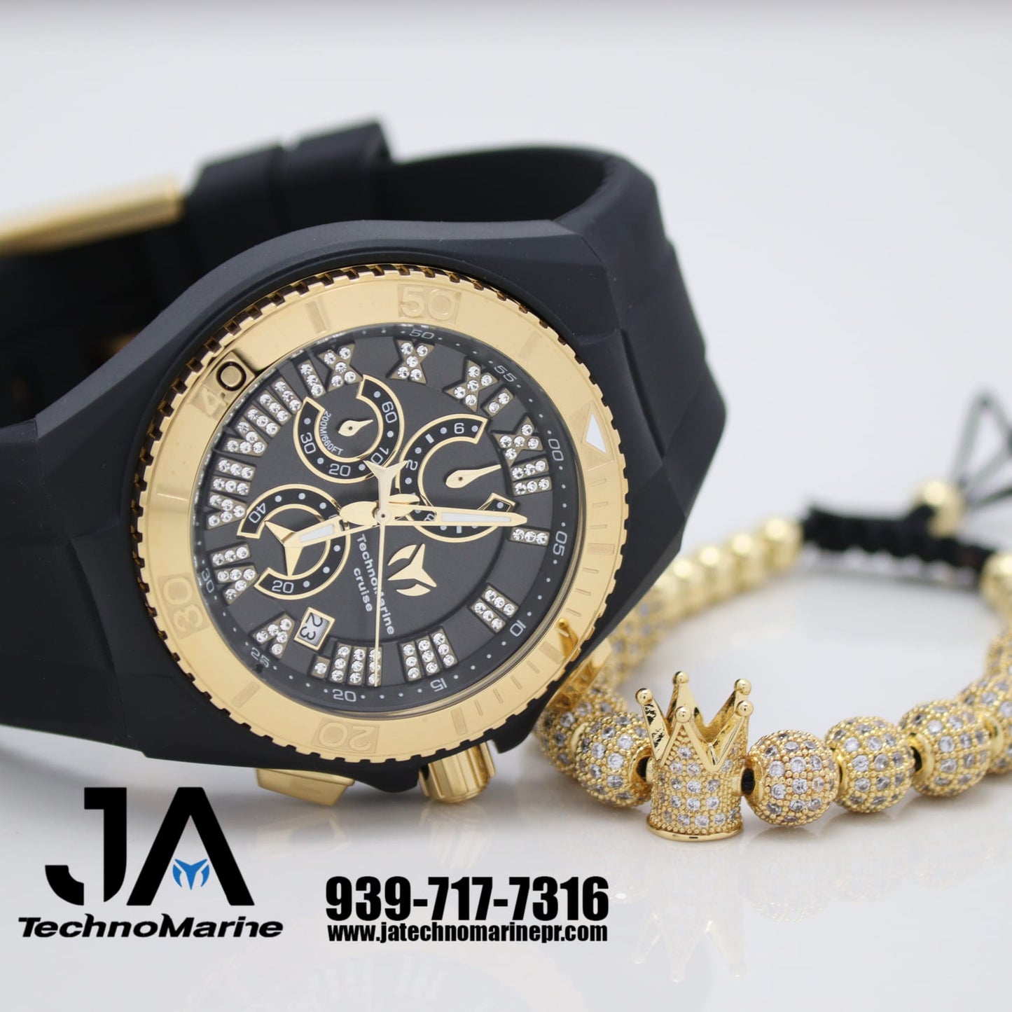 Technomarine Cruise Star Gold With Black Dial
