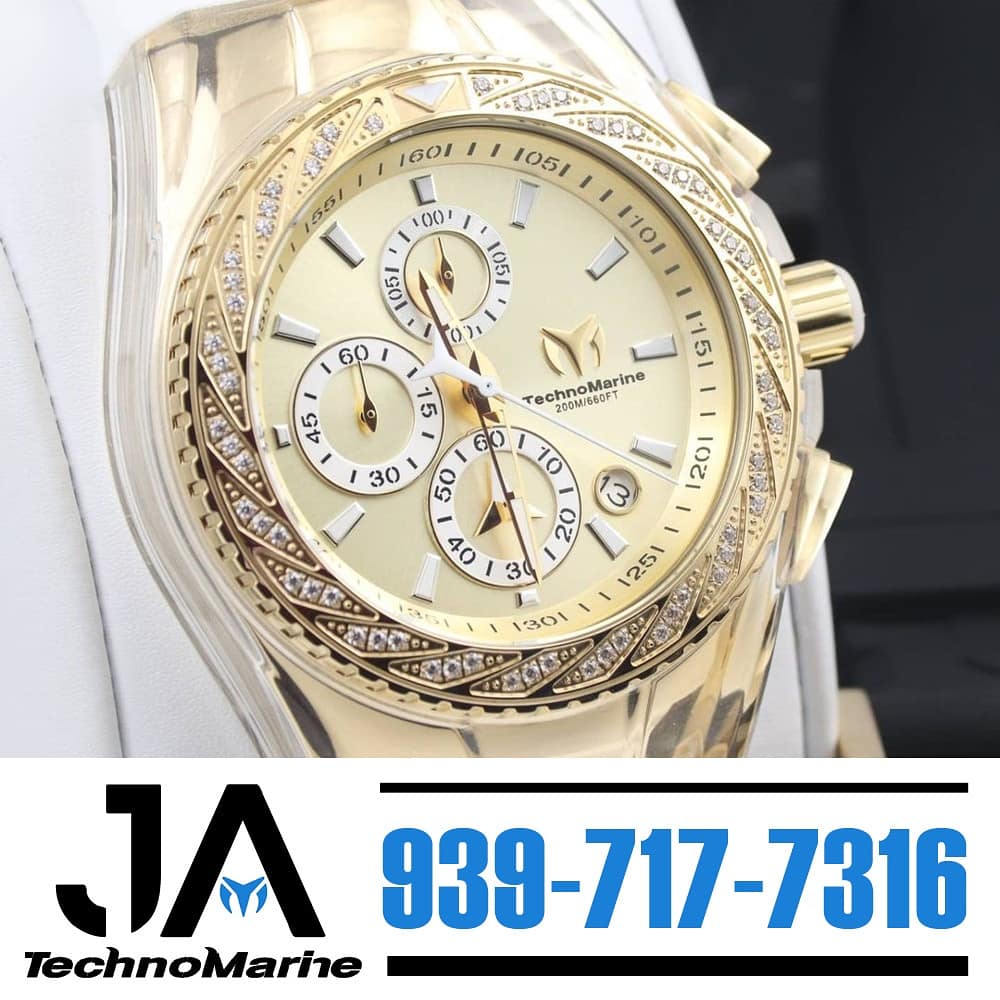 Technomarine gold & gold Diamond 46mm